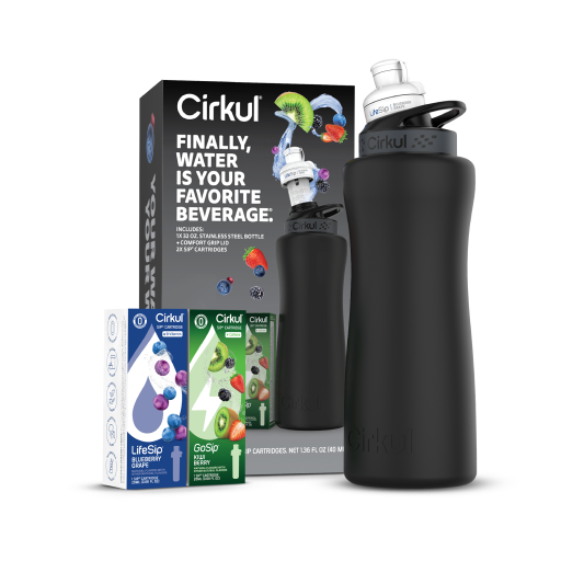 32oz. Matte Black Stainless Steel Bottle Starter Kit I1